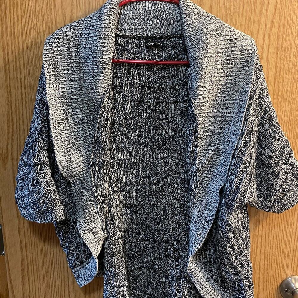 EXPRESS Open-Front Short Sleeve Chunky Knit Sweater Size Small